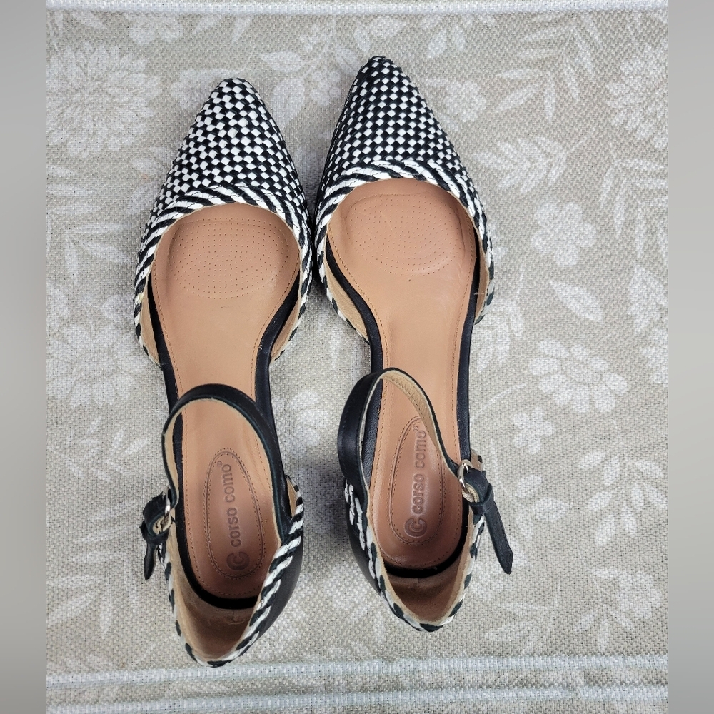 Corso Como Pointed-Toe Women's Merla Flat chess Capretto, 8.5 M US